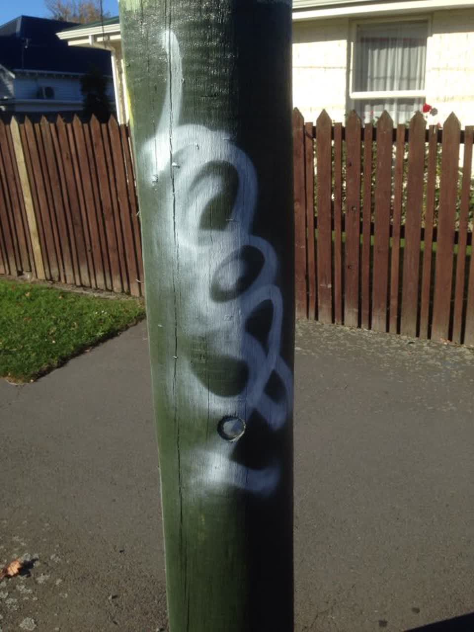 The photograph attached to this graffiti report