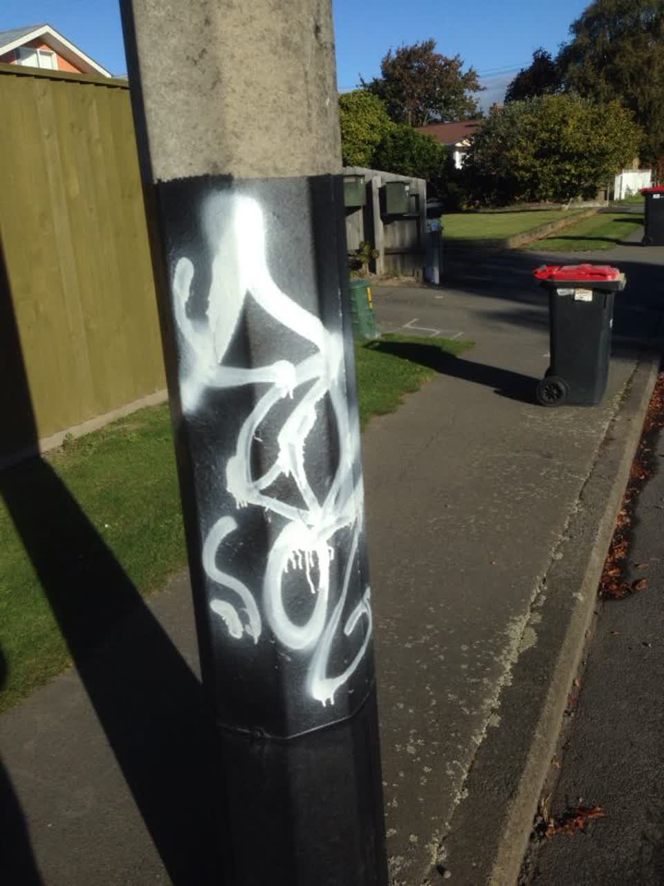 The photograph attached to this graffiti report