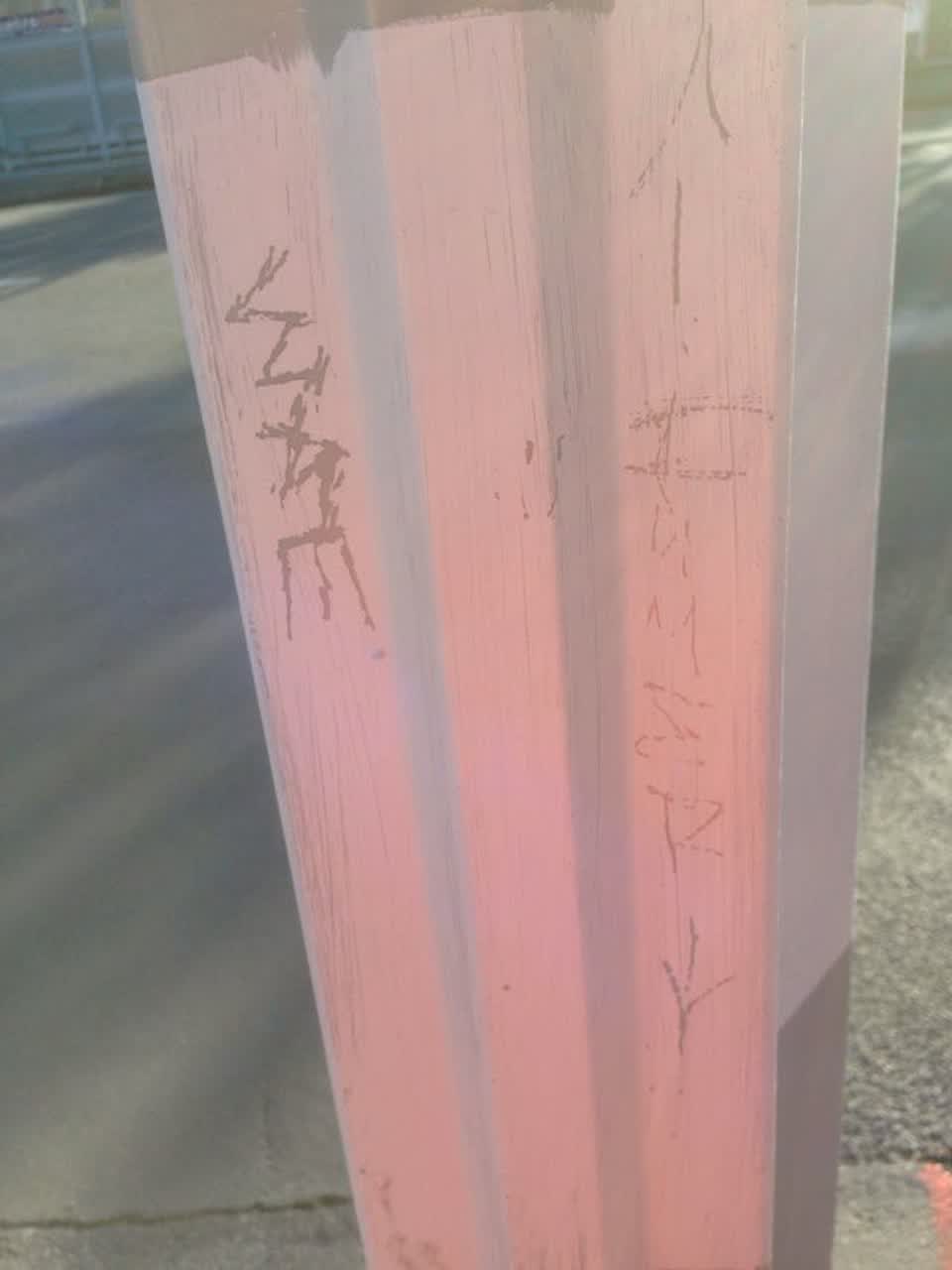 The photograph attached to this graffiti report