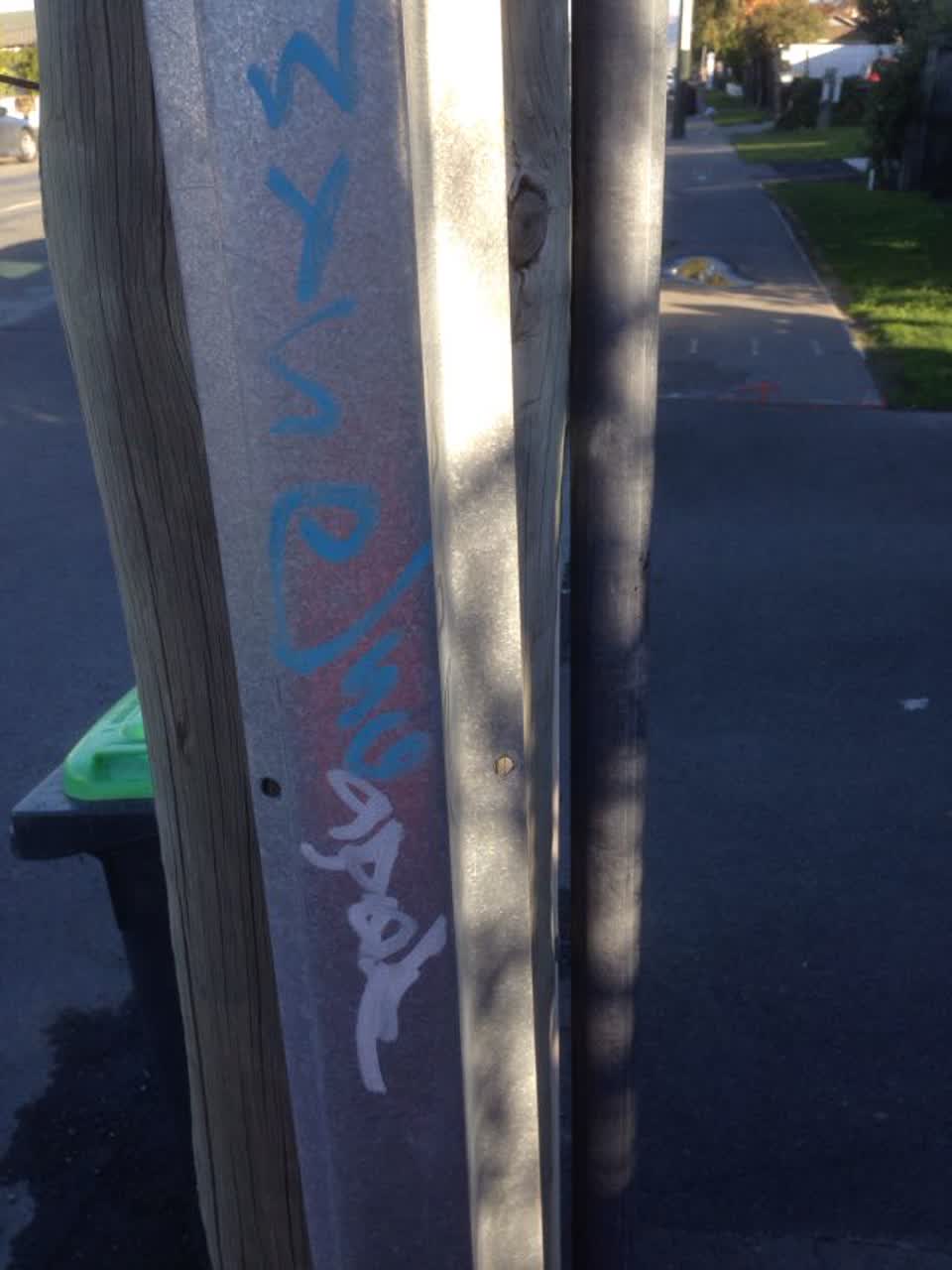 The photograph attached to this graffiti report