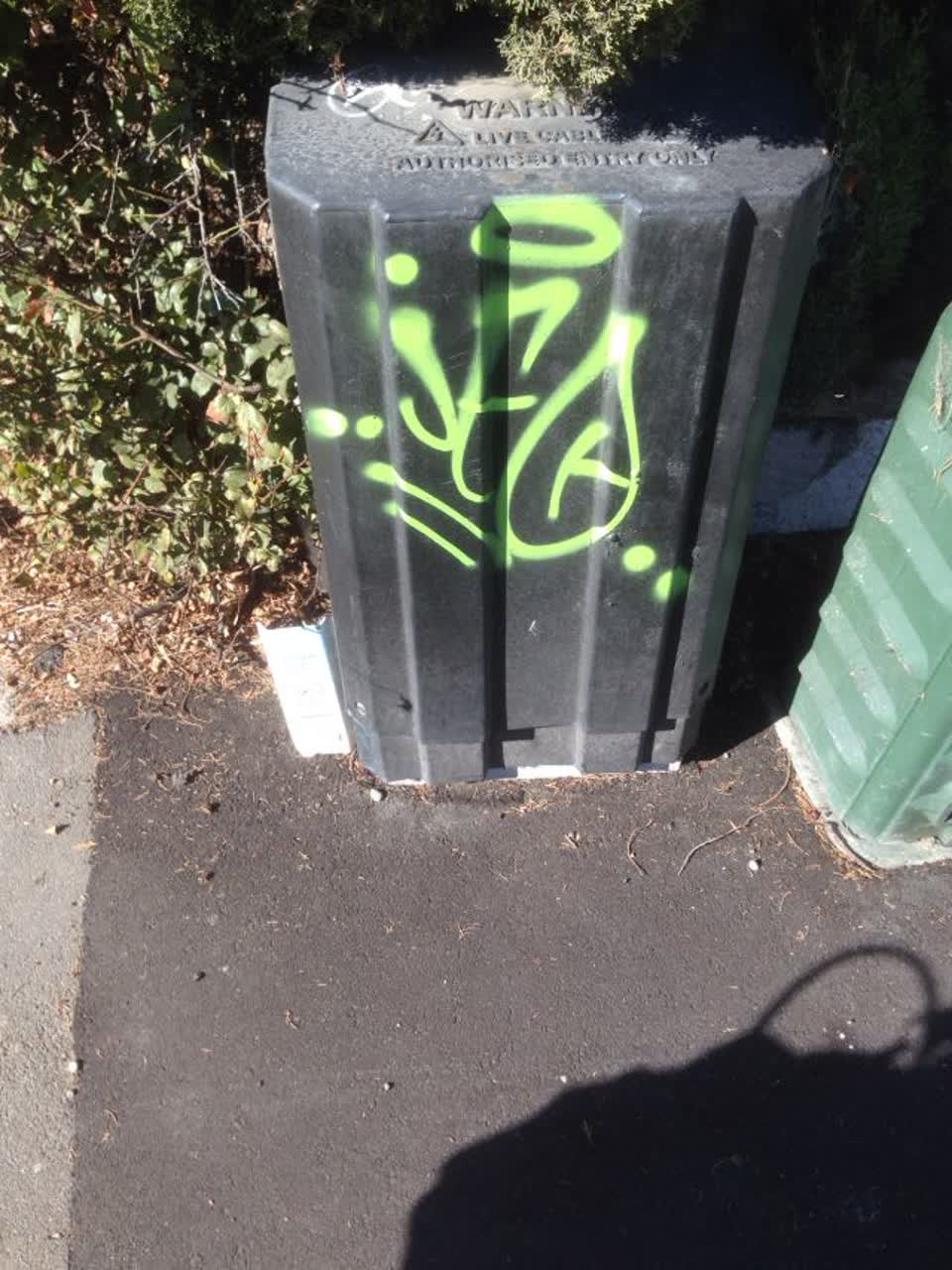 The photograph attached to this graffiti report