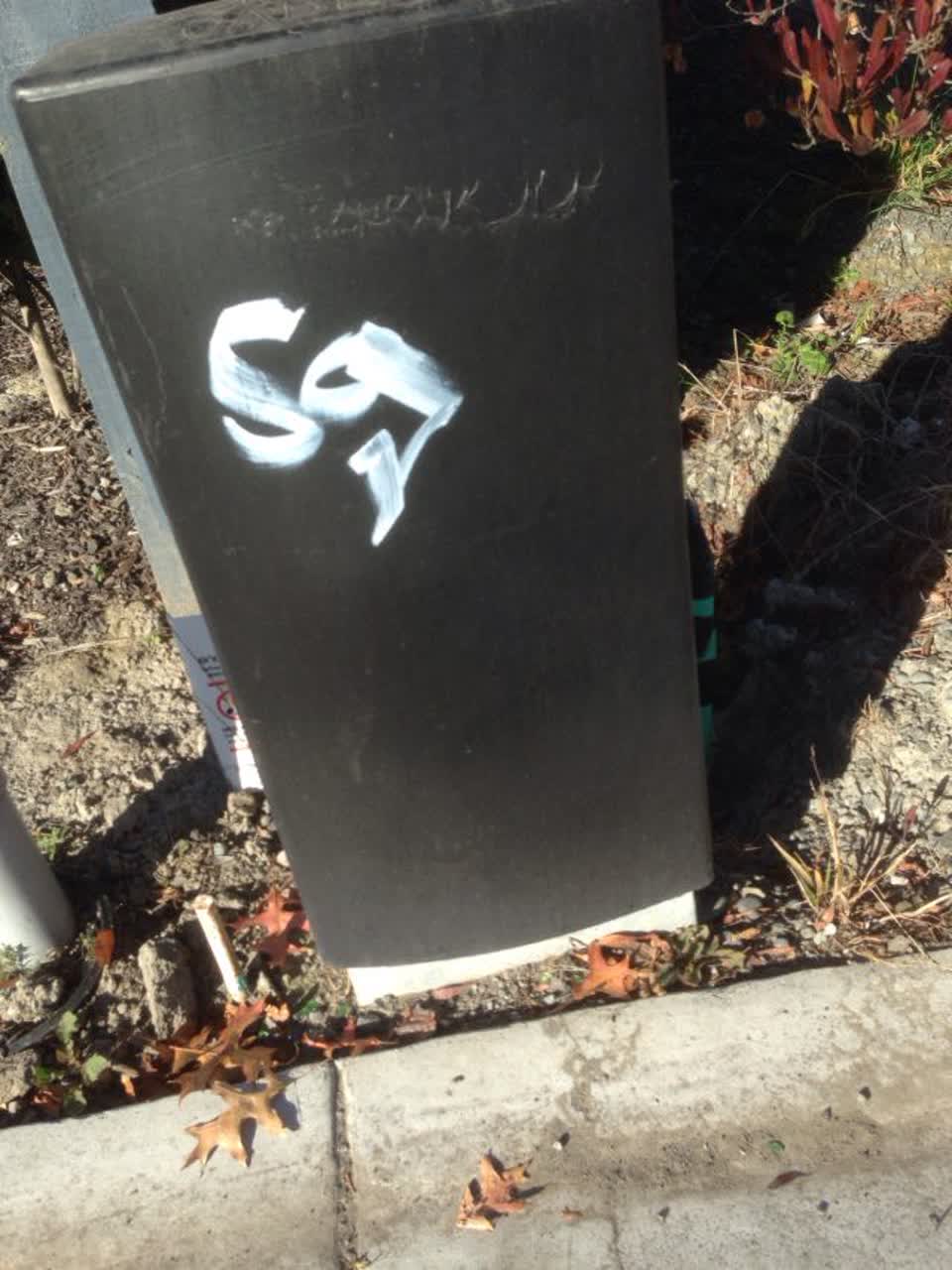 The photograph attached to this graffiti report