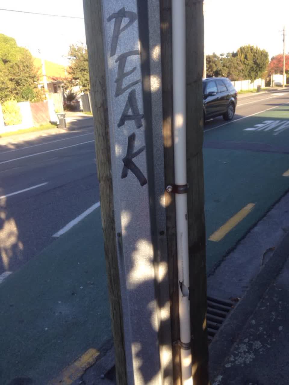 The photograph attached to this graffiti report