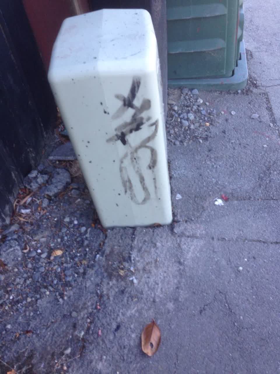 The photograph attached to this graffiti report