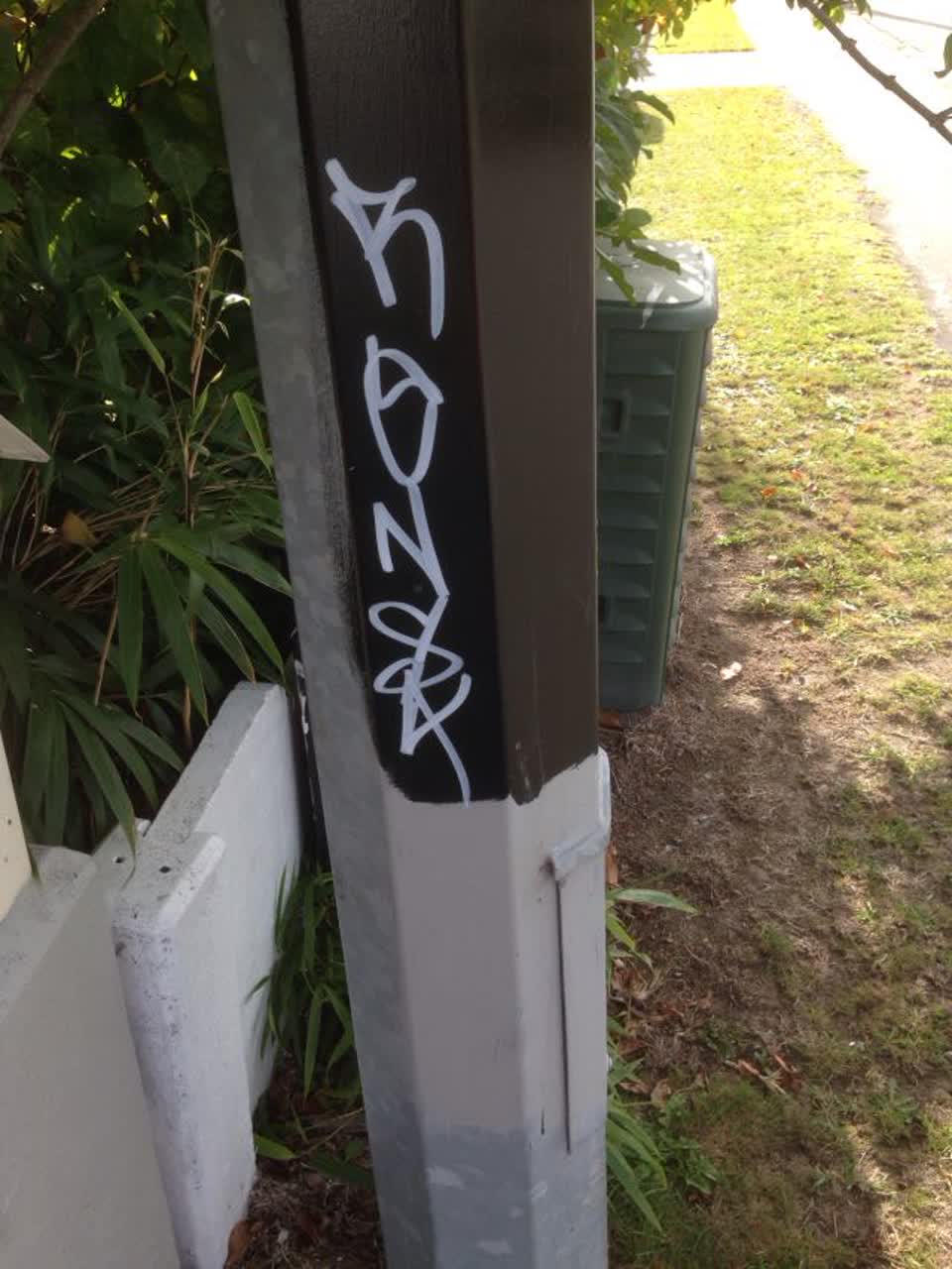 The photograph attached to this graffiti report