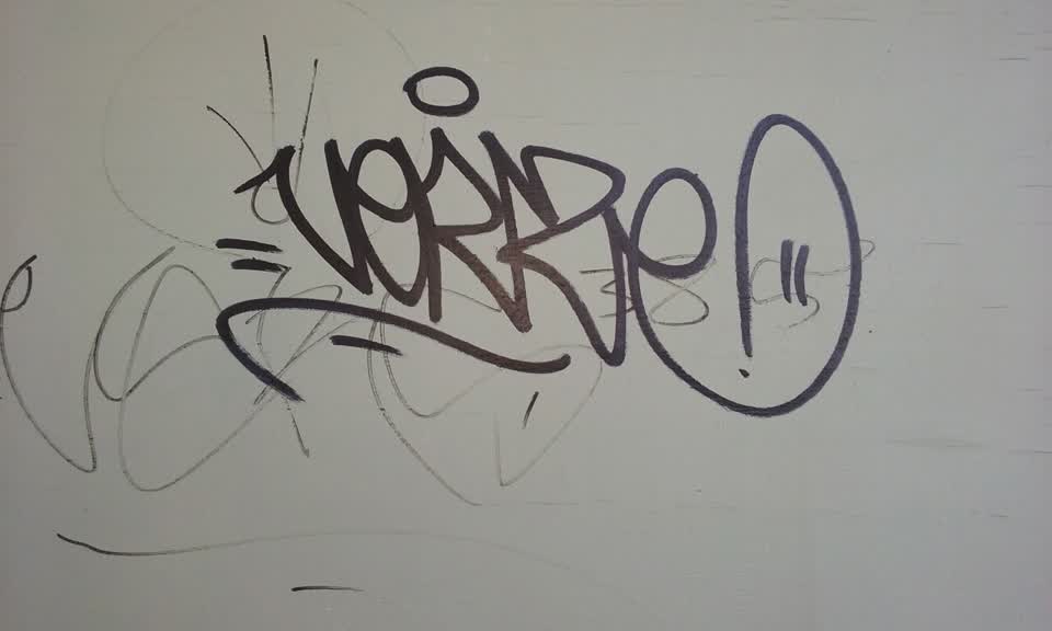 The photograph attached to this graffiti report