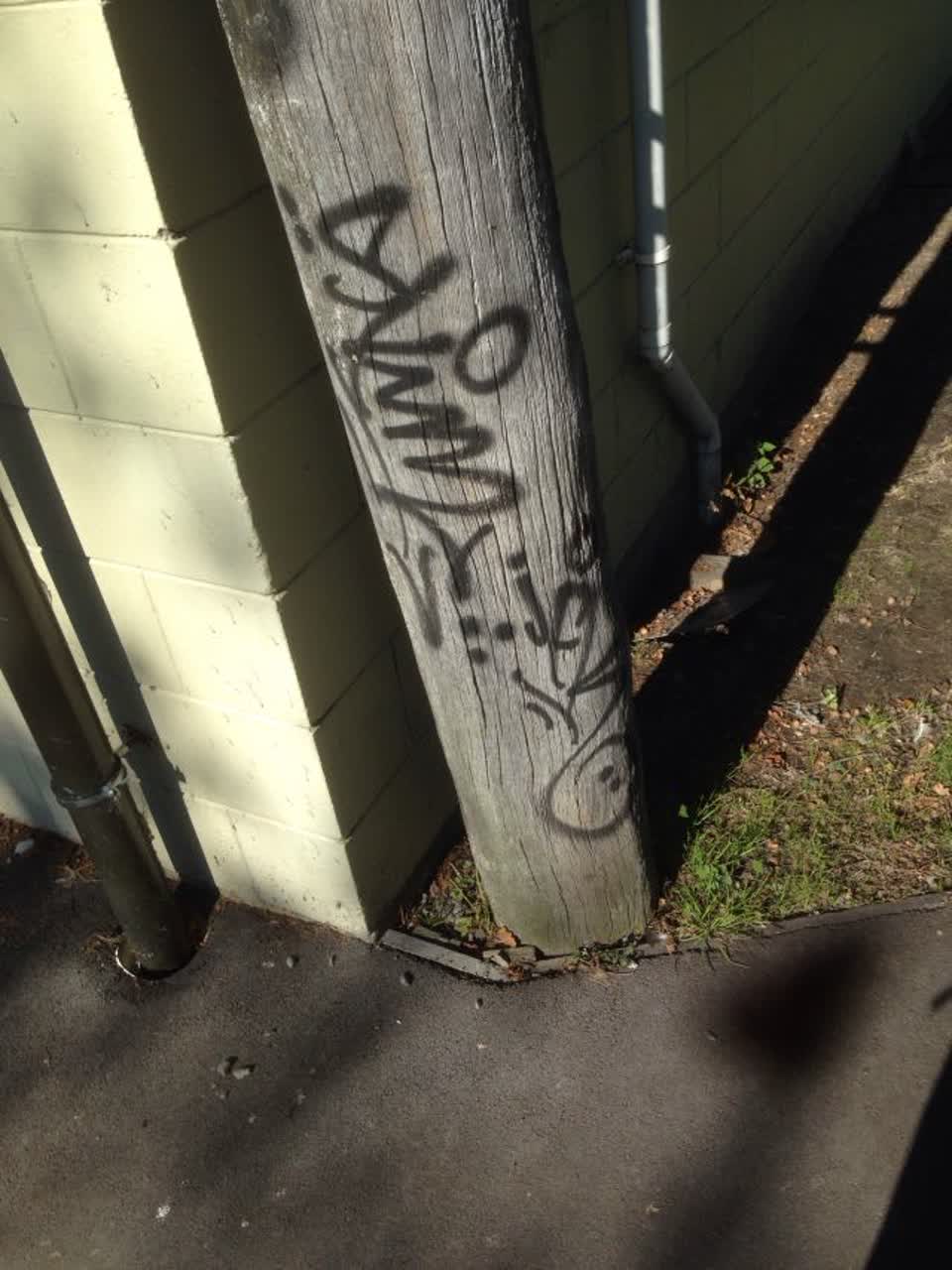 The photograph attached to this graffiti report