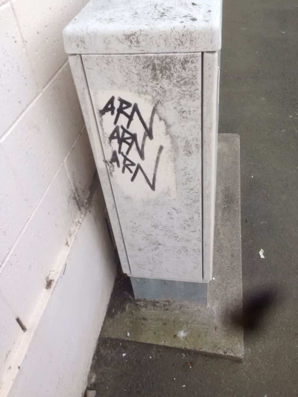The photograph attached to this graffiti report