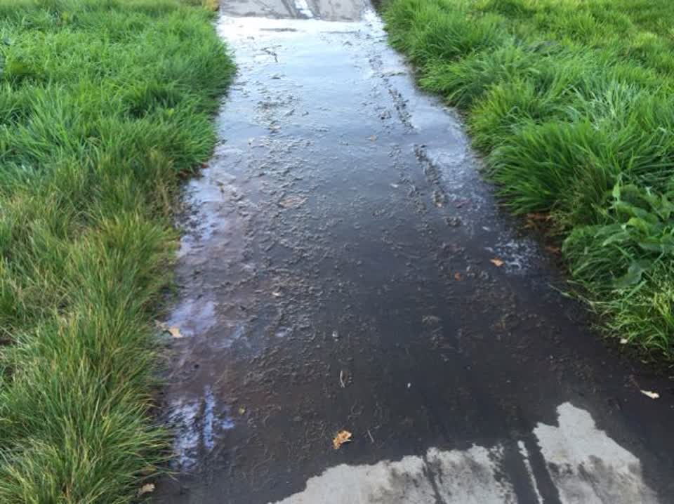 The photograph attached to this wastewater/stormwater report