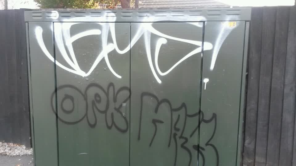 The photograph attached to this graffiti report