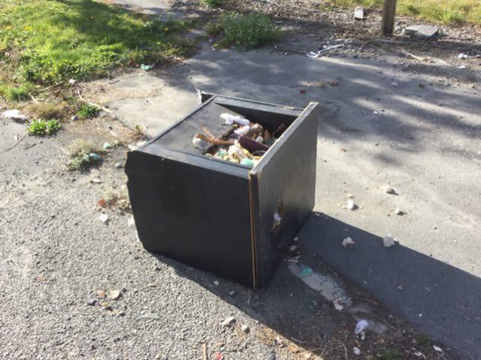 The photograph attached to this rubbish/recycling report