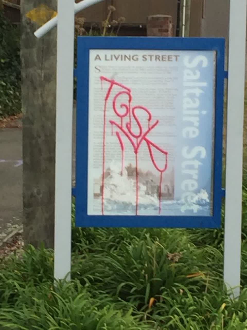 The photograph attached to this graffiti report