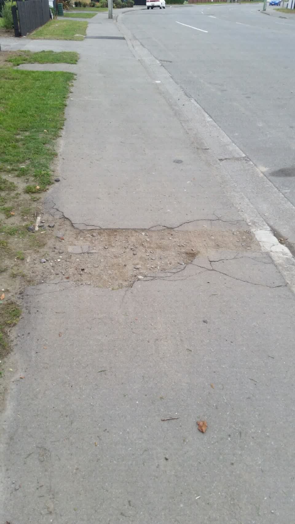 The photograph attached to this roading/streets report