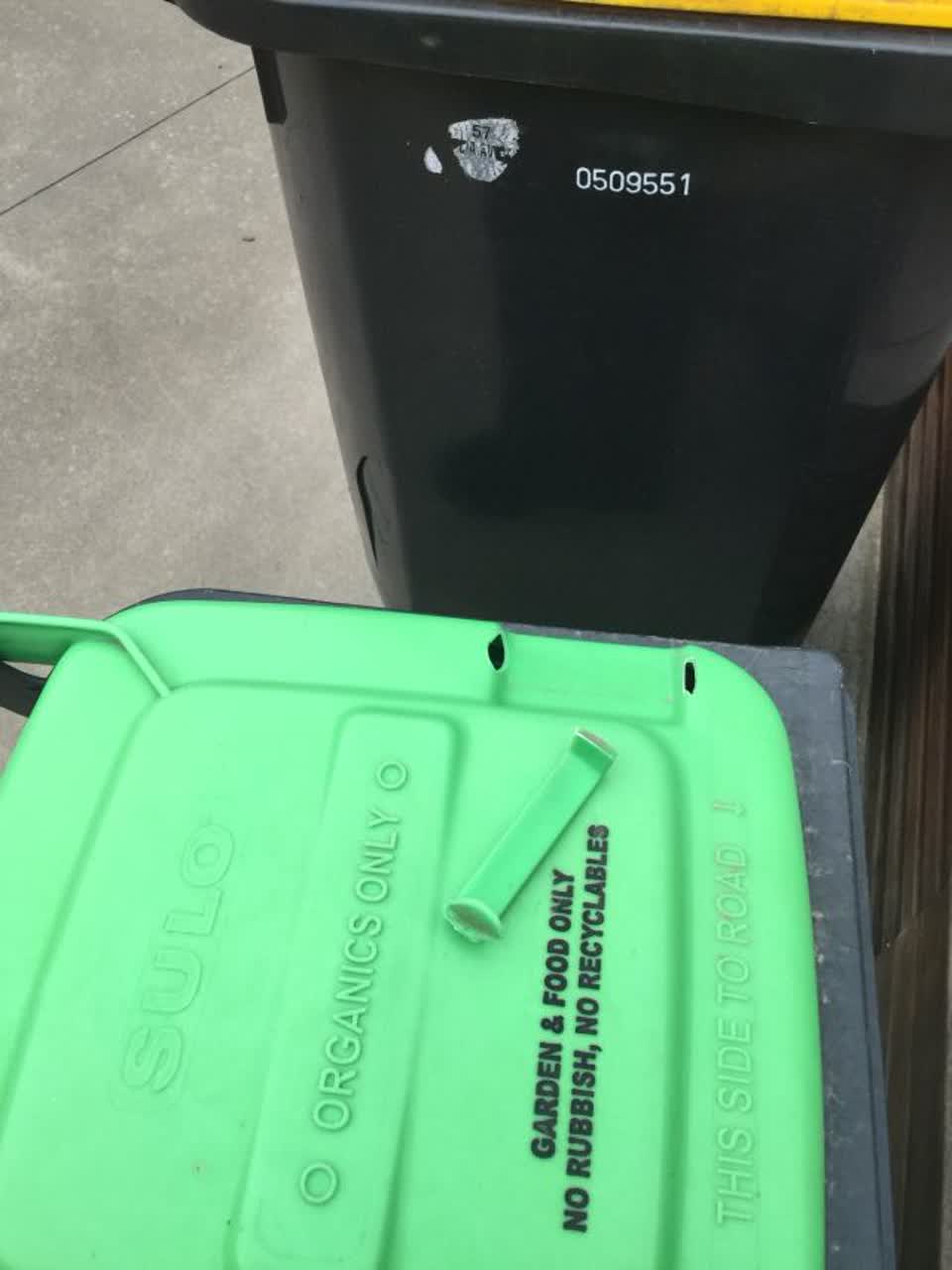 The photograph attached to this rubbish/recycling report