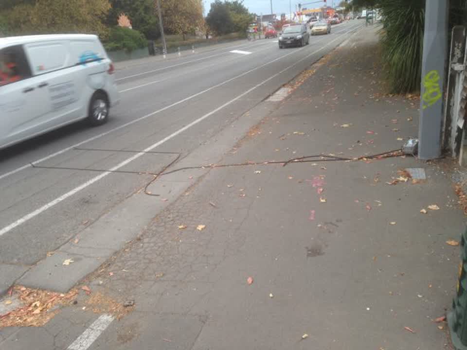 The photograph attached to this roading/streets report
