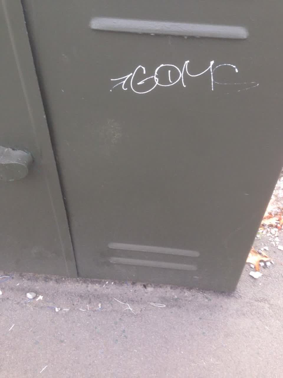 The photograph attached to this graffiti report