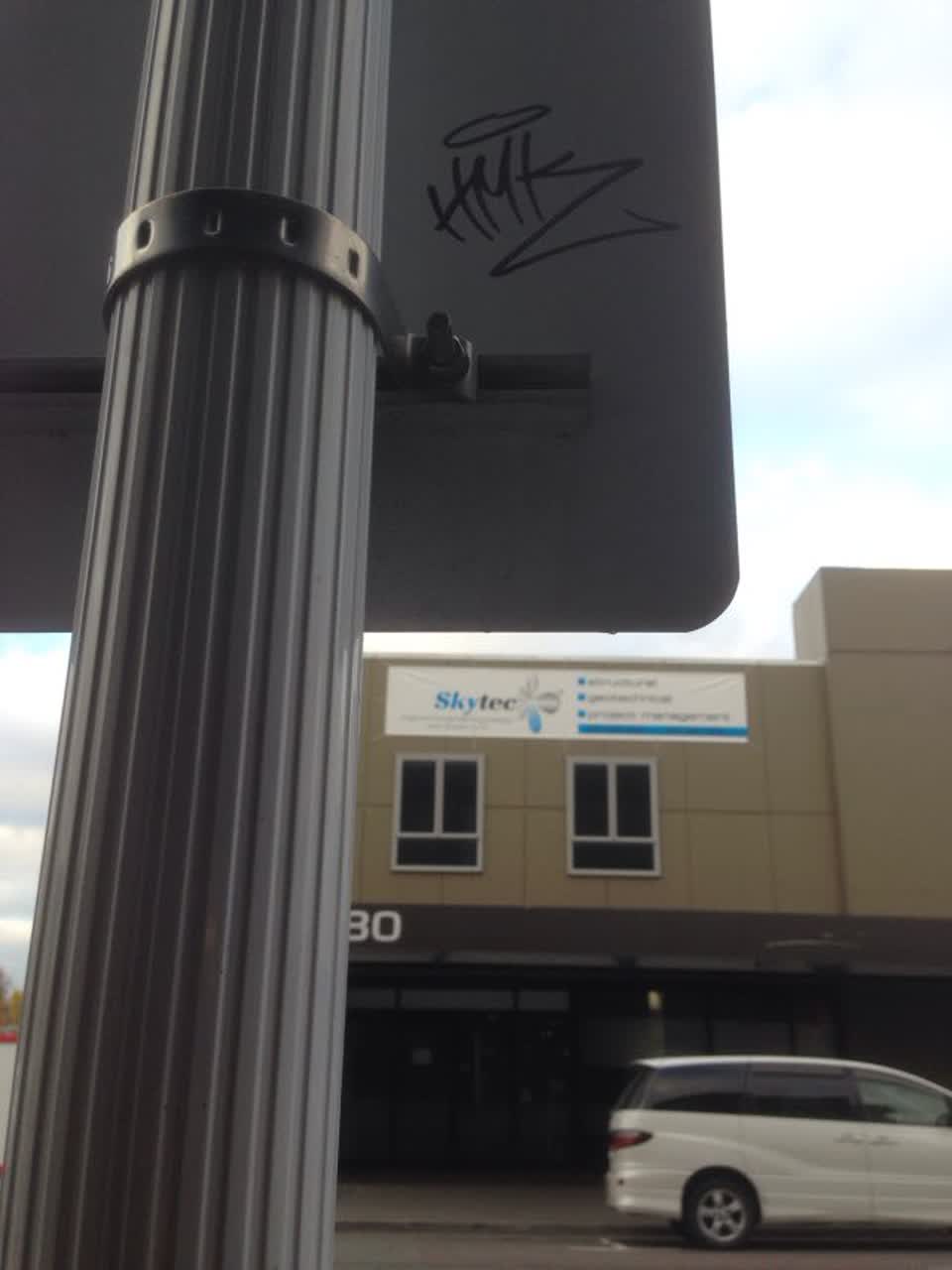 The photograph attached to this graffiti report