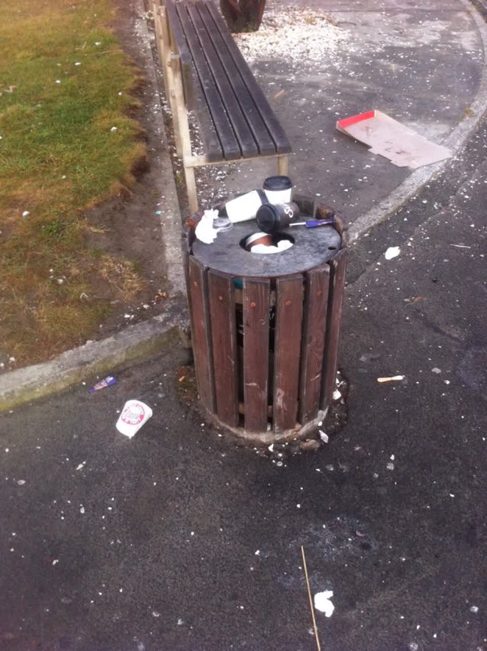 The photograph attached to this rubbish/recycling report