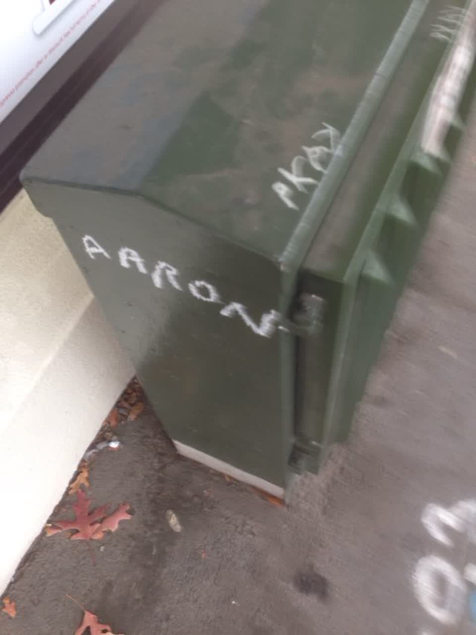 The photograph attached to this graffiti report
