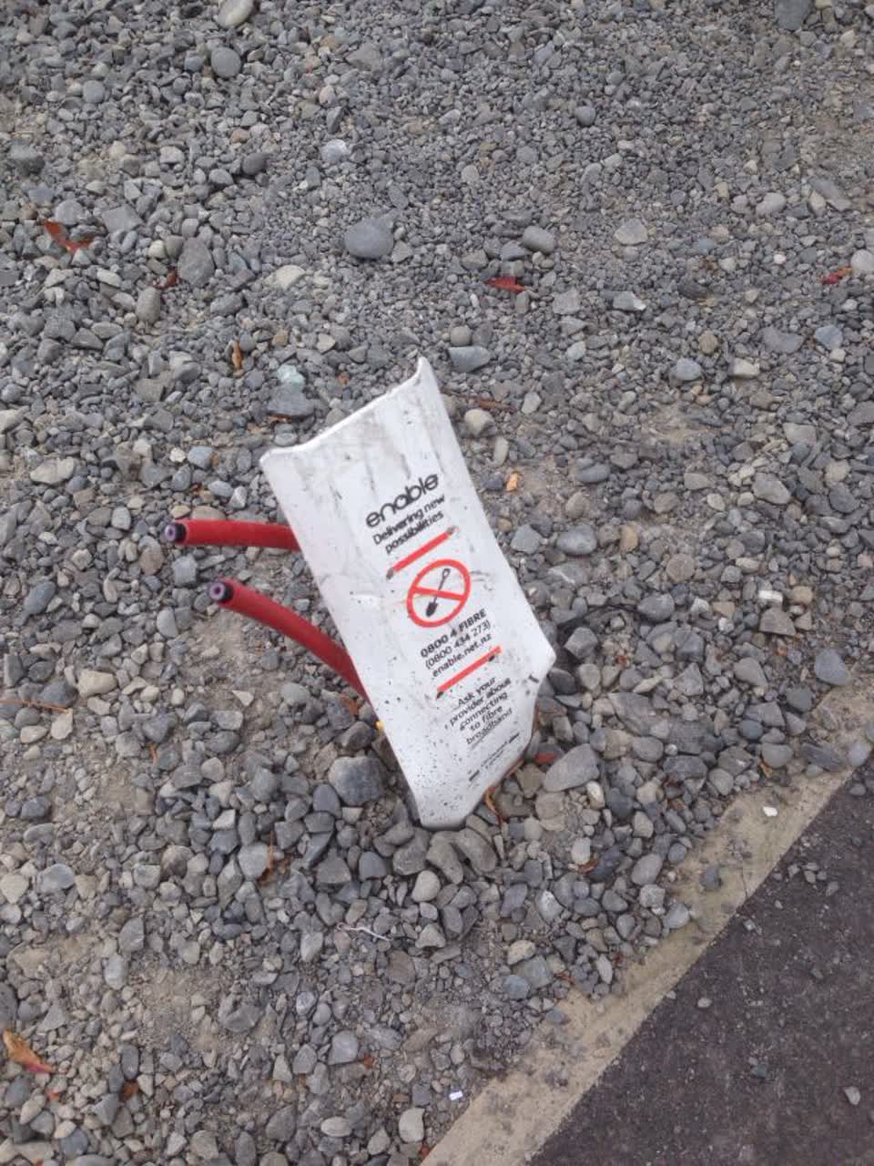 The photograph attached to this roading/streets report