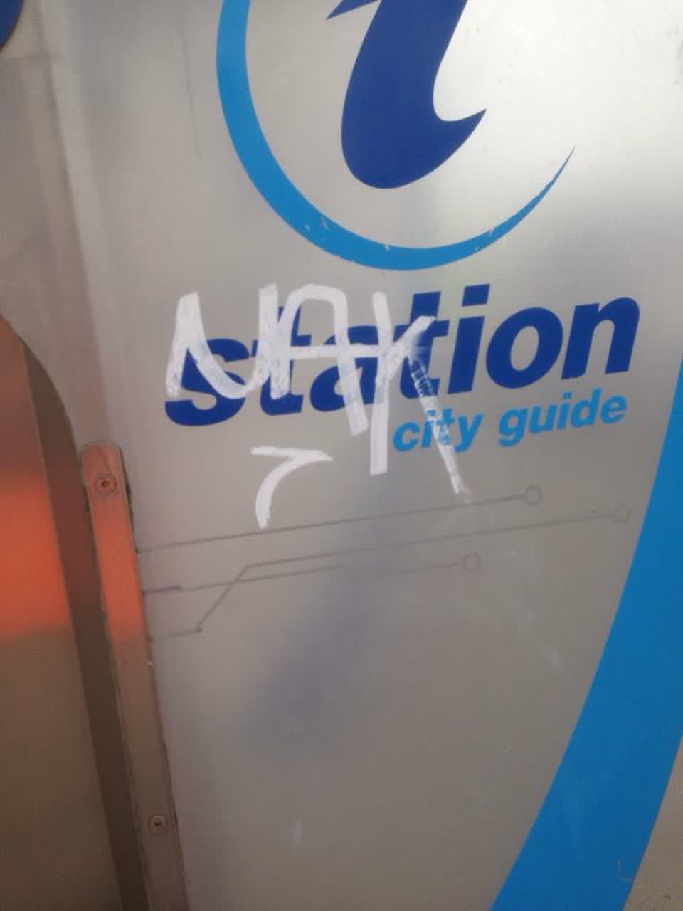 The photograph attached to this graffiti report