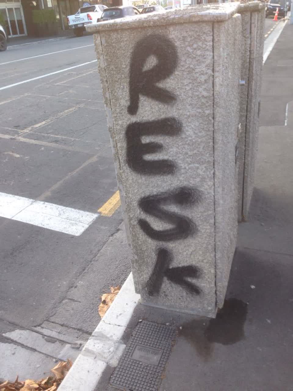 The photograph attached to this graffiti report