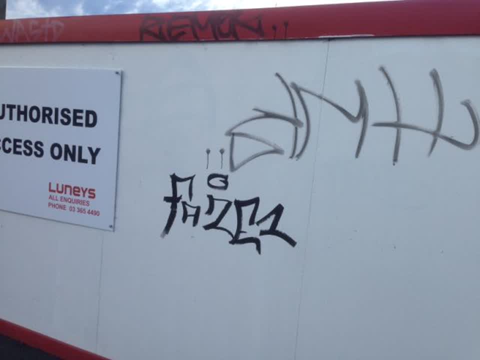 The photograph attached to this graffiti report
