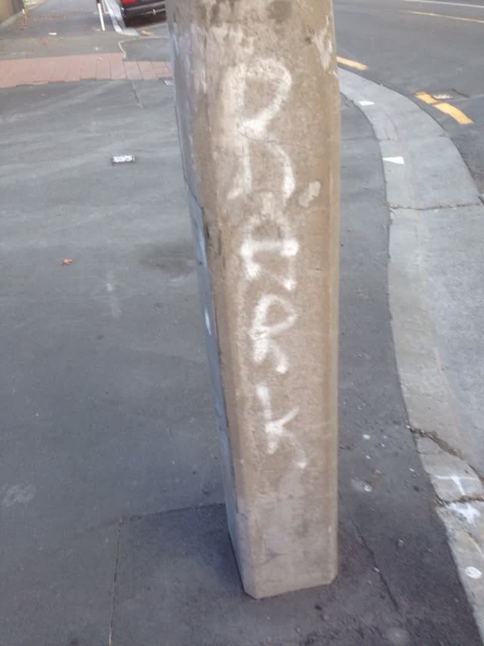 The photograph attached to this graffiti report