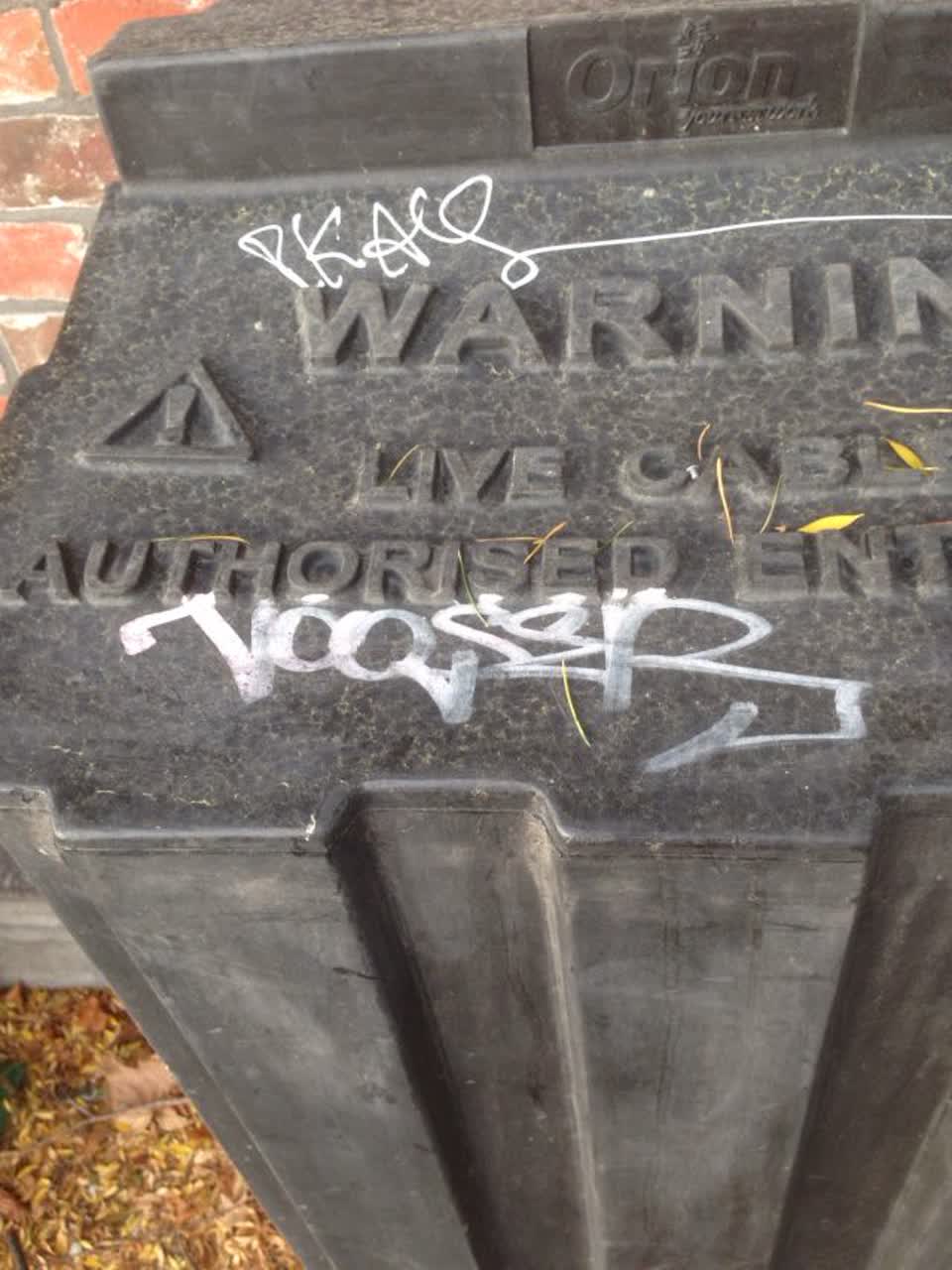 The photograph attached to this graffiti report