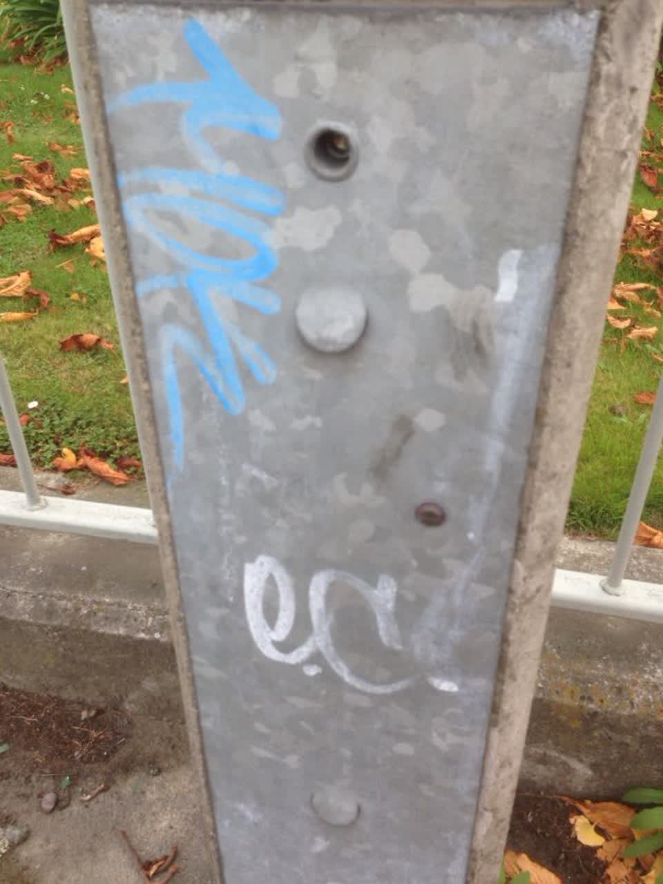 The photograph attached to this graffiti report