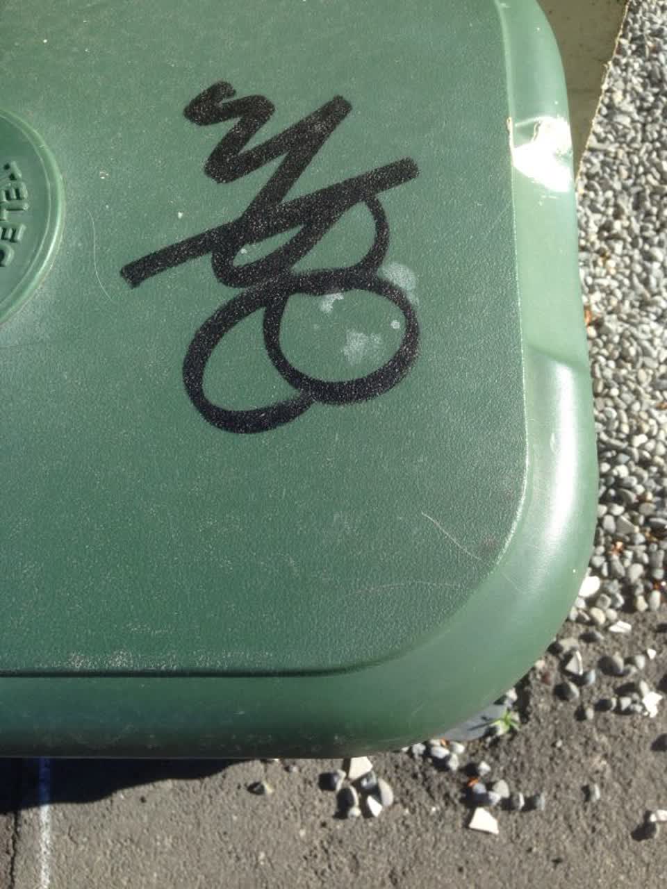 The photograph attached to this graffiti report