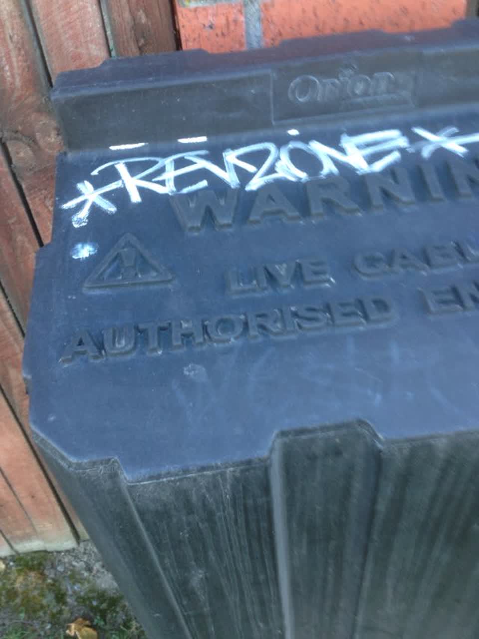 The photograph attached to this graffiti report