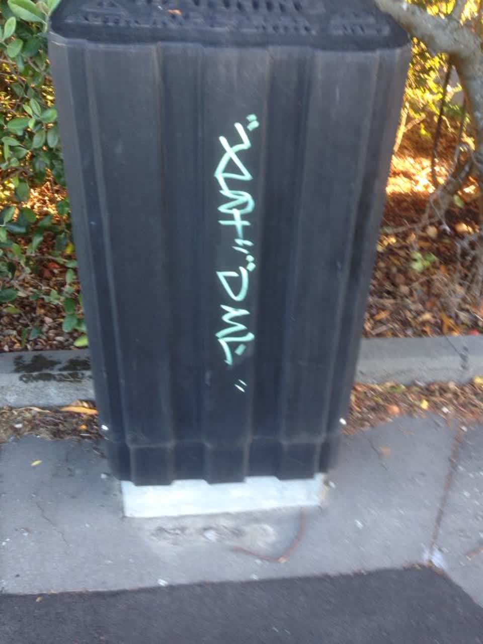 The photograph attached to this graffiti report