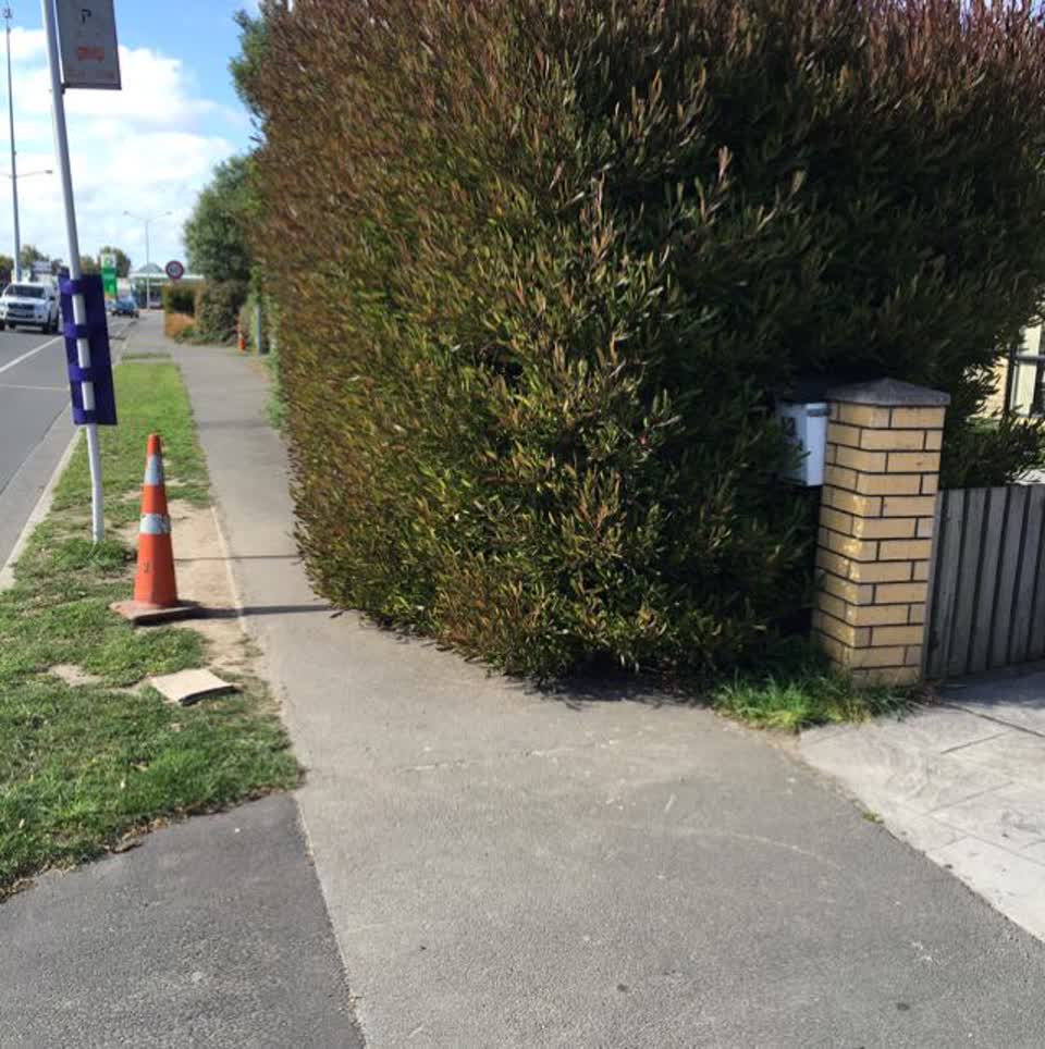 The photograph attached to this roading/streets report