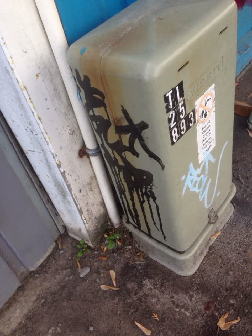 The photograph attached to this graffiti report