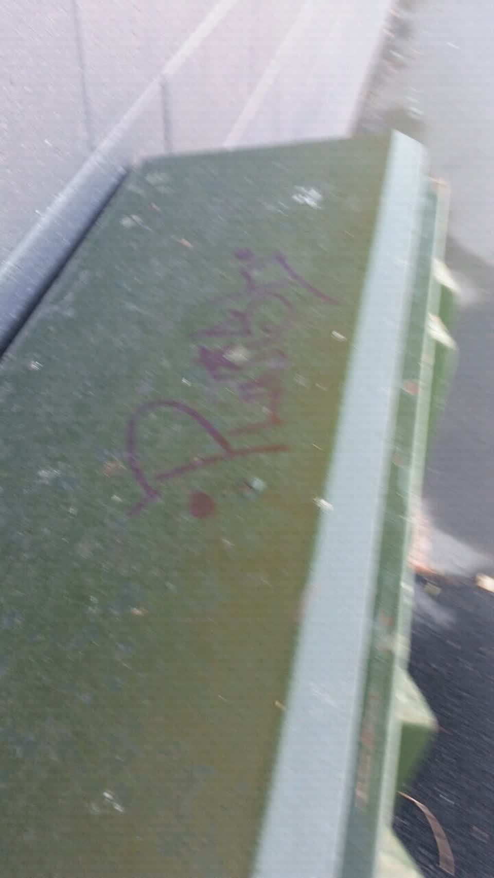 The photograph attached to this graffiti report