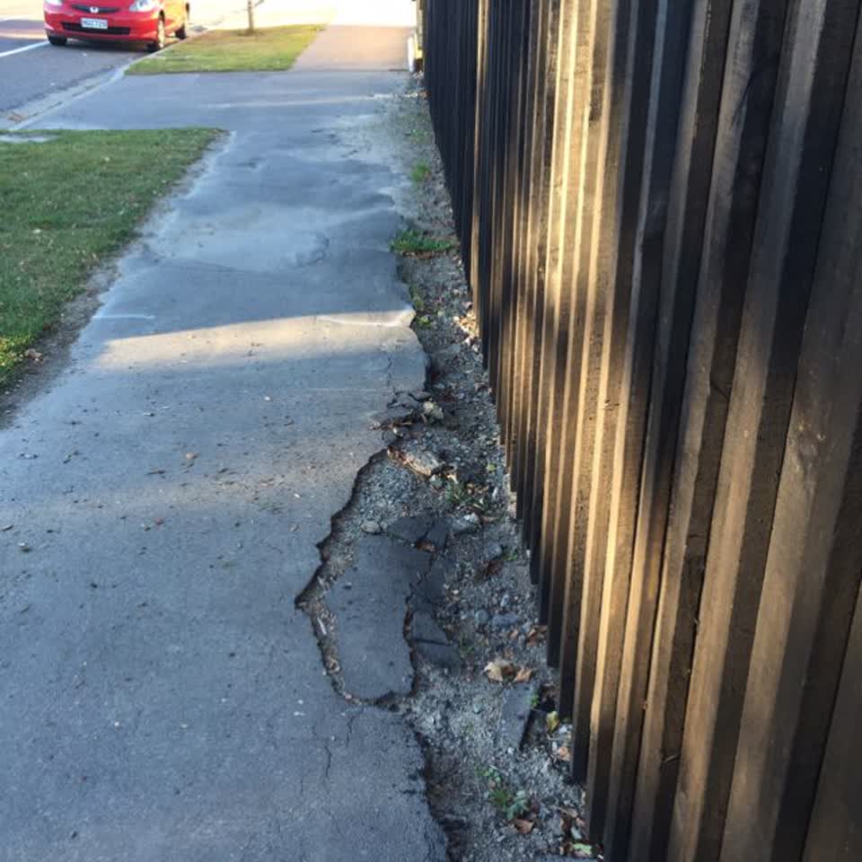 The photograph attached to this roading/streets report