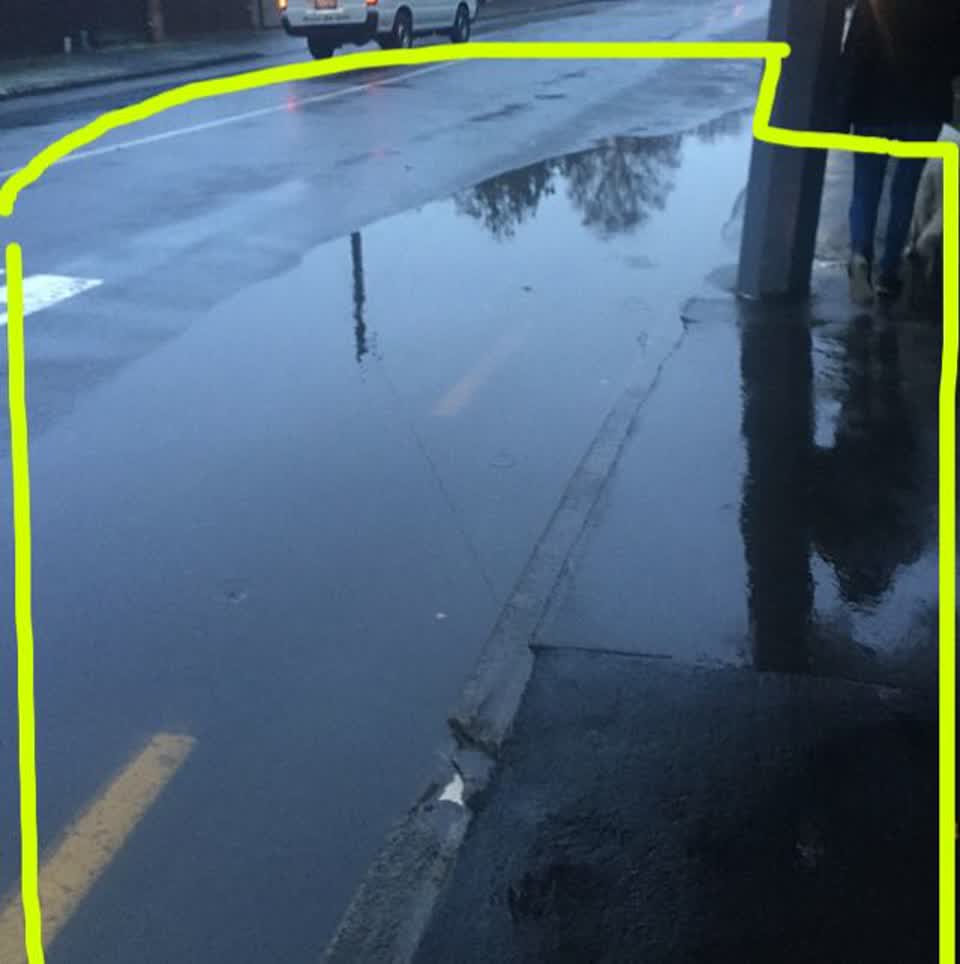 The photograph attached to this wastewater/stormwater report