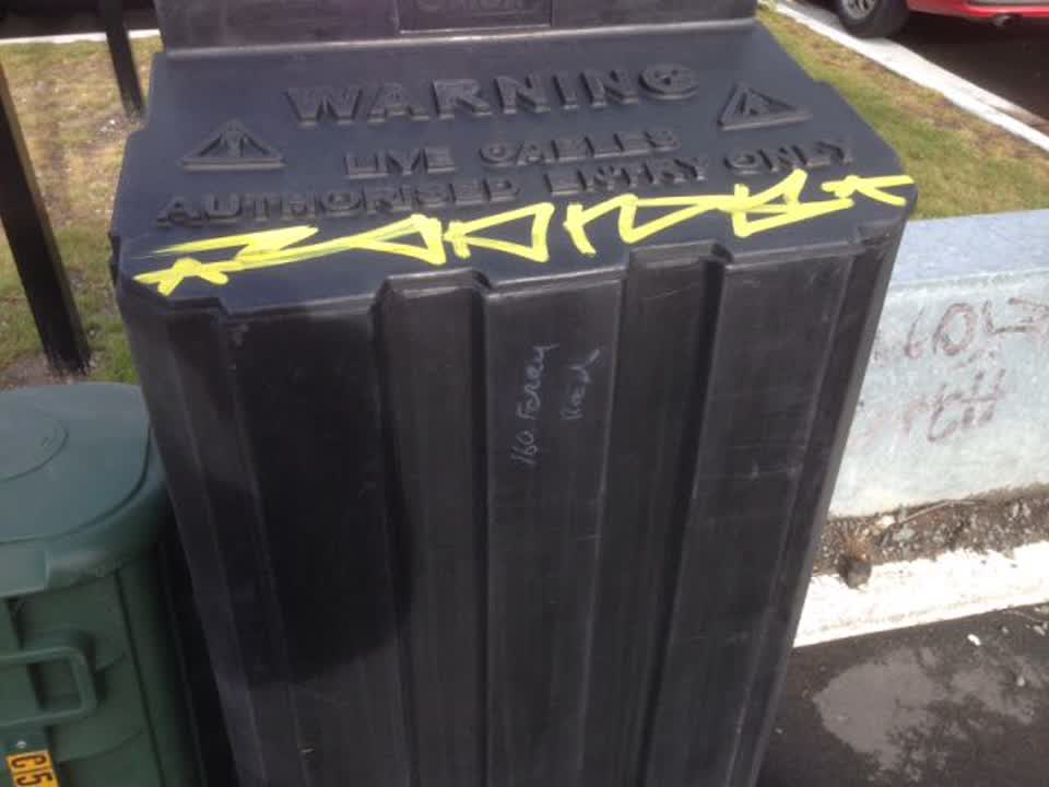 The photograph attached to this graffiti report