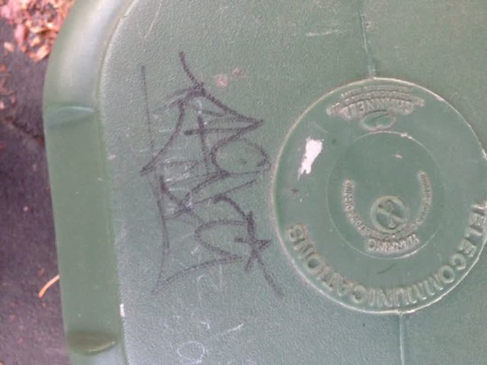 The photograph attached to this graffiti report