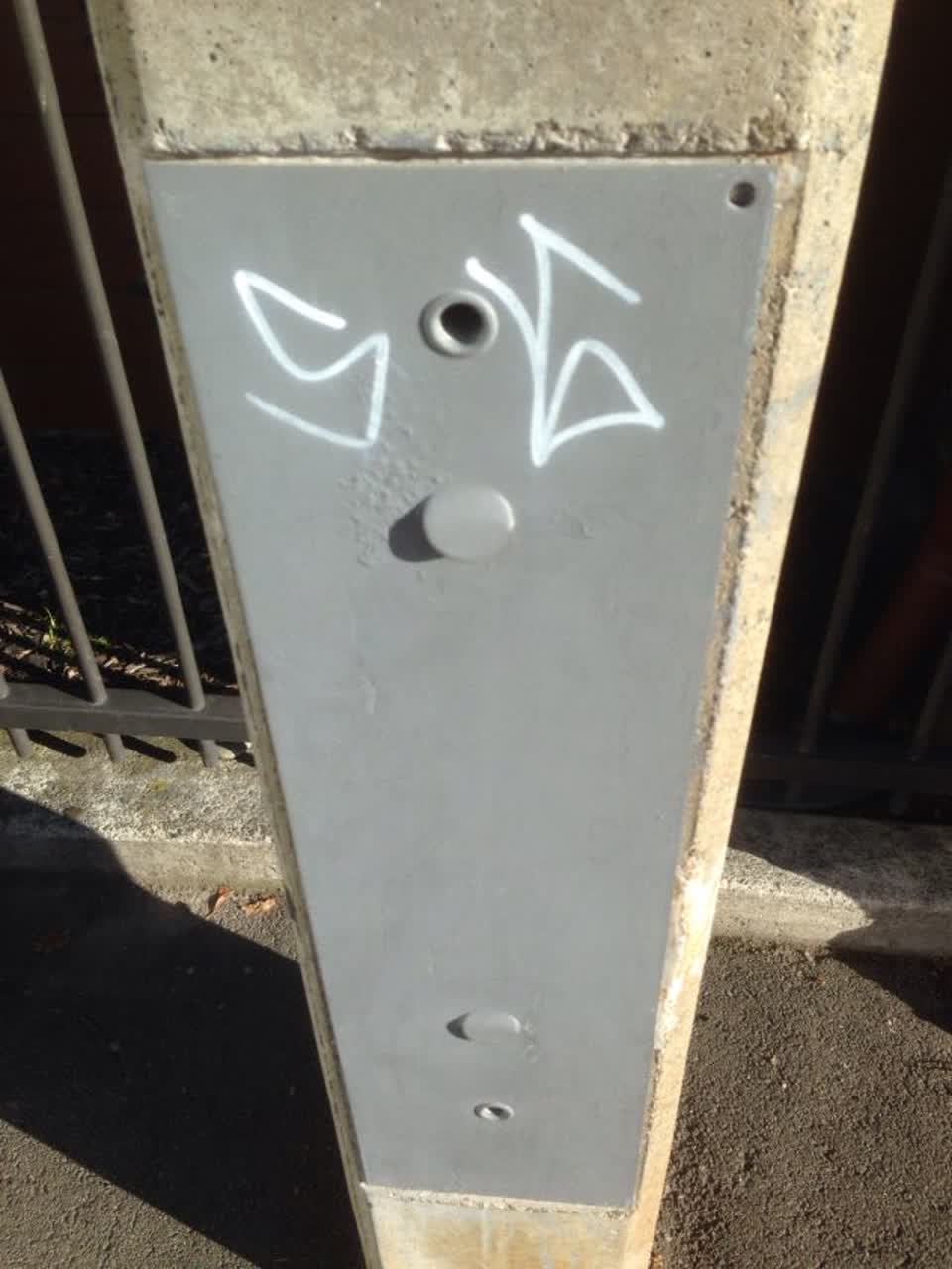 The photograph attached to this graffiti report