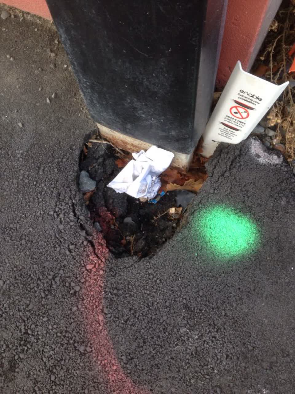The photograph attached to this roading/streets report