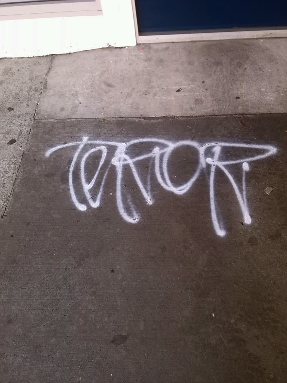 The photograph attached to this graffiti report