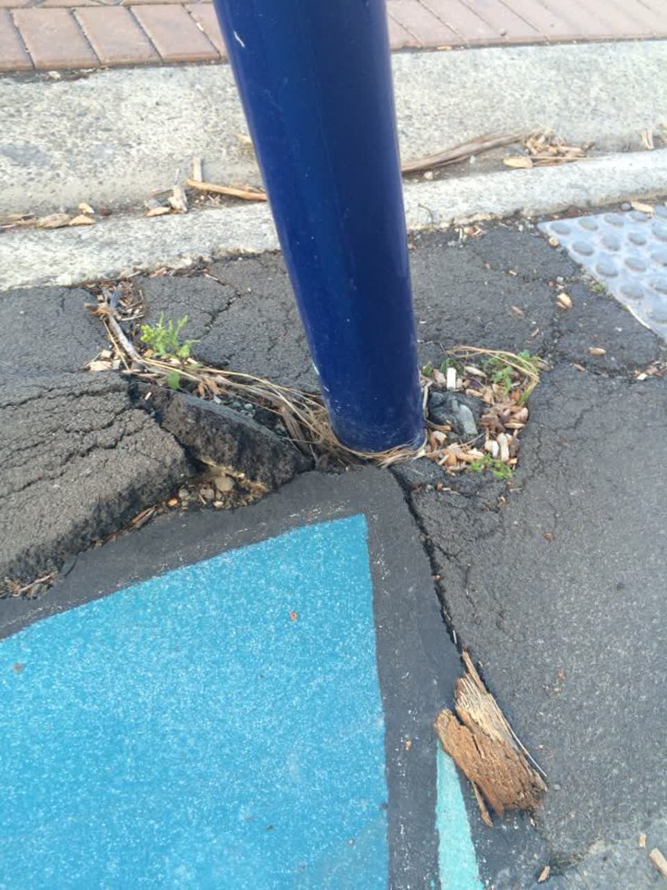 The photograph attached to this roading/streets report