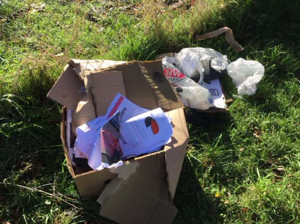 The photograph attached to this rubbish/recycling report