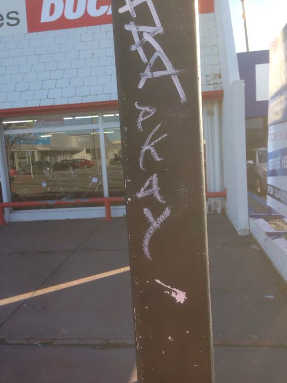 The photograph attached to this graffiti report