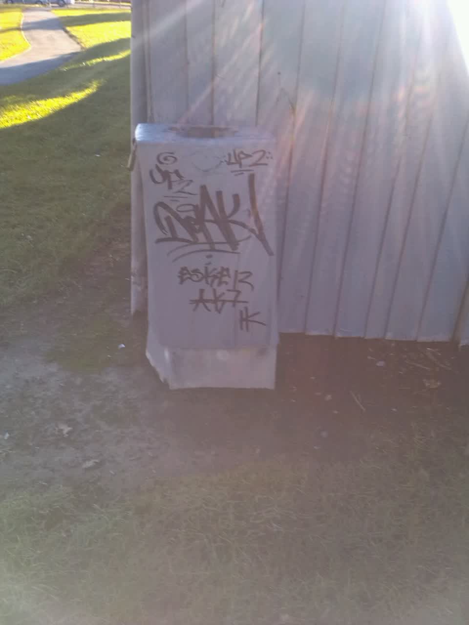 The photograph attached to this graffiti report