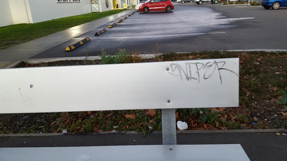 The photograph attached to this graffiti report