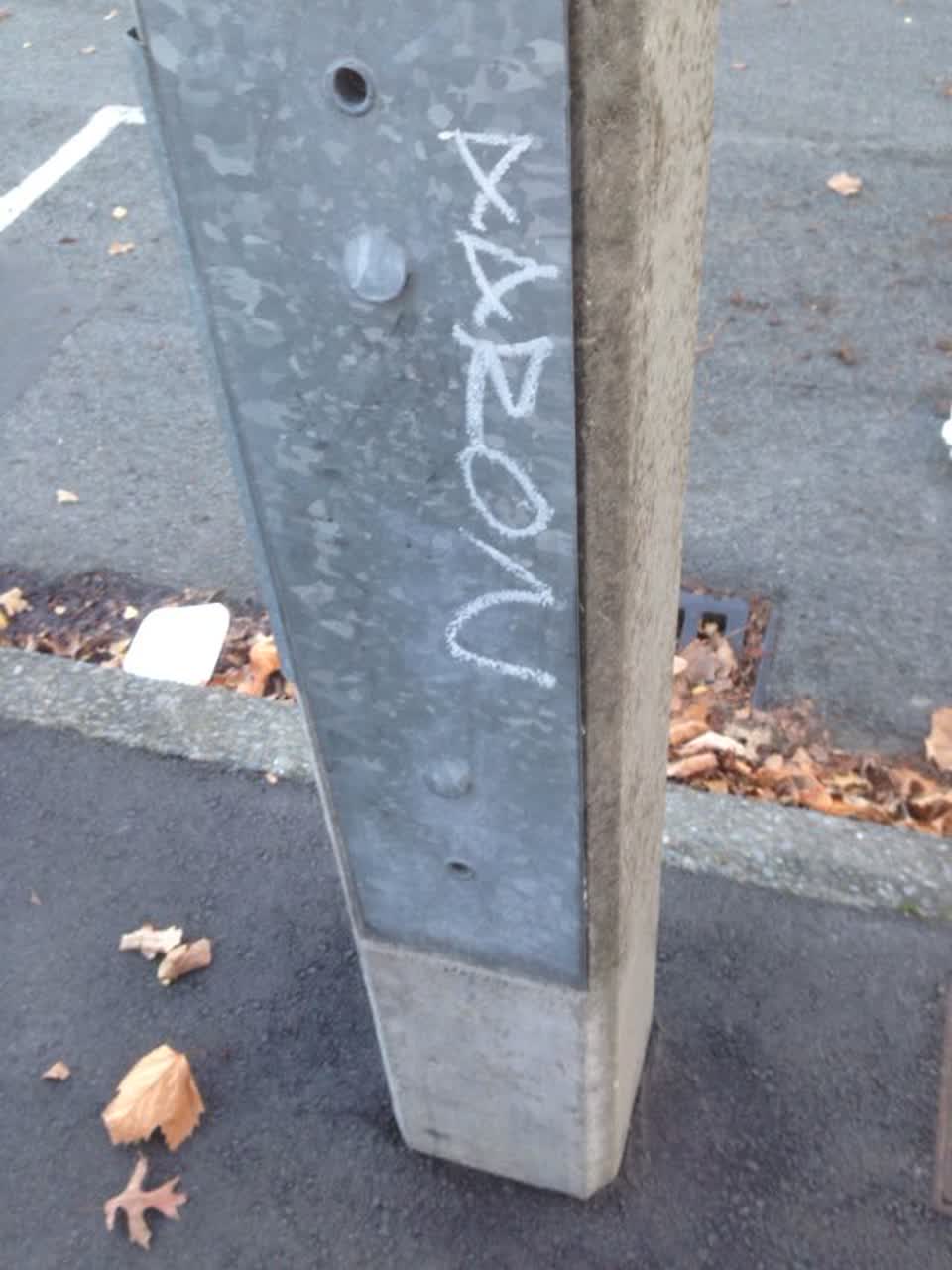 The photograph attached to this graffiti report