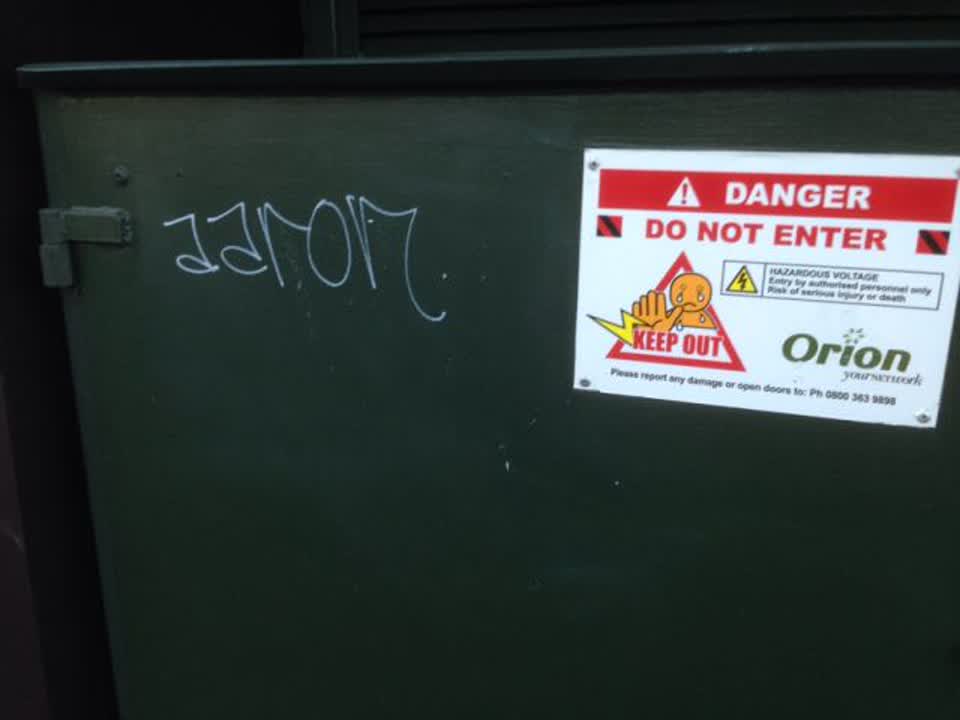 The photograph attached to this graffiti report